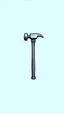 Placeholder: modern claw hammer, detailed line drawing with thick outline, vector
