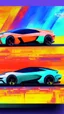 Placeholder: futuristic supercar, hand draw urbansketch art style inspired by Marta Vilarinho de Freitas, flat, vector illustration, urban sketch cyberpunk 2099 blade runner 2049 neon neo-impressionism expressionist style oil painting, smooth post-impressionist impasto acrylic painting, thick layers of colourful textured paint futuristic futurism noir