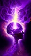 Placeholder: divine purple flame of enlightenment grows within the human brain
