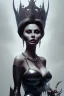 Placeholder: Sophia Loren as evil queen in black leather, cleavage, angry, stern look. character design by cory loftis, fenghua zhong, ryohei hase, ismail inceoglu and ruan jia. unreal engine 5, artistic lighting, highly detailed, photorealistic, fantasy