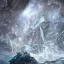 Placeholder: celestial, ice crystals, snow, icicles, reflections