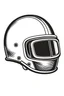 Placeholder: logo depicting a helmet, white background