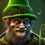 Placeholder: A protrait of a Creepy leprechaun,deep colours, darker colours,highly intricate, Realistic photography, incredibly detailed, ultra high resolution, 8k, complex 3d render, cinema 4d.