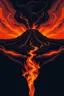 Placeholder: face view volcano lava stream absrtact