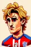 Placeholder: Antoine Griezmann French football player ,cartoon 2d