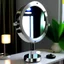 Placeholder: A bright makeup mirror with light