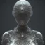 Placeholder: a beautiful marmor statue of a woman, steam punk, hr giger, scary, horror, realistic, made in octane, cinematic, movie, CGI, ultra-realistic, extremely detailed octane rendering, 8K, VRAY Super Real ar 2:3, dof photorealistic futuristic 50mm lens hard lighting dark gray tintype photograph, realistic lighting, sephia colors