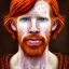 Placeholder: Portrait of young Courtney Gains as a ruggedly handsome, joyful, roguish pirate, charismatic, attractive male, masculine, perfect, precisely detailed clear eyes, unblemished, flawless skin, softly freckled face; meticulously detailed multi-hued ginger carrot-colored cherry fire red hair; fantasy, intricate, elegant, highly detailed, digital painting, concept art, matte, sharp focus, illustration, art by artgerm and greg rutkowski and alphonse mucha