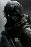 Placeholder: A soldier in the game modern warfare, he wears a solid black creepy helmet that covers his face. He is a sniper, but can also run point. His call sign is Wraith.