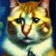 Placeholder: Portrait of a cat by Van Gogh