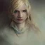 Placeholder: best quality, realistic lighting, masterpiece portrait of psychopath Cinderella, details, blonde hair, emerald eyes, light dusting of freckles, cowboy shot from above, simple chain hauberk, warhammerVector art matte painting digital illustration 3D shading CryEngine Behance HD 3Delight