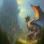 Placeholder: dragon kaiju, dnd fantasy by thomas kinkade mark keathley terry redlin