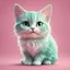 Placeholder: A delightful and adorable cartoon illustration featuring a cute mint-colored cat against a charming pink background, (delightful illustration:1.4), (adorable cartoon cat:1.5), (charming pink background:1.3), (expressive mint hues:1.2), inspired by the styles of cute cartoon artists, trending on ArtStation, Intricate, Sharp focus, vibrant lighting, (whimsical:1.4), (playful ambiance:1.3), (lush fur details:1.5), Cartoon, Masterful, Captivating, High Detail, Cinematic view