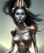 Placeholder: Sexy alien princess warrior rose gold skin black hair