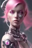 Placeholder: cyborg, pink hair, sexy, perfekt, real, dream