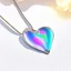 Placeholder: iridescent metallic heart neckless