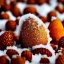 Placeholder: tiny acorn covered in snow, warm colors, soft lighting, snowdrift, in the style of pixar animation, disney animation