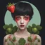 Placeholder: a zombified strawberry with pixie-cut hair