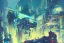 Placeholder: Art by John Berkey and John Harris and Craig Mullins, futuristic cyberpunk city, high rise, smooth, sharp focus, hyper detailed, digital painting, elegant, centered, detailed, neon signs, volumetric lightning, brutalist architecture, 8k, flying hover cars