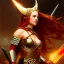 Placeholder: portrait 'beautiful Sexy busty Redhead Sif',Braids,horned helmet, celtic tattoed,painting by gaston bussiere, greg rutkowski, yoji shinkawa, yoshitaka amano, tsutomu nihei, donato giancola, tim hildebrandt, oil on canvas, cinematic composition, extreme detail,fit full head inside picture,32k