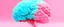 Placeholder: brain, in Cotton Candy bubbles cloud, concentrated on the left handside, floating to right, splashes of colour as they burst