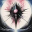 Placeholder: Claws tearing off disguise from behind, cosmic horror tribute to "PINK FLOYD", Style by Laszlo Moholy-Nagy and Stephen Gammell and Kay Nielsen, artistically sinister, Album art, color ink illustration, white - black - pink - midnight_blue colors, smooth,