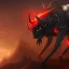 Placeholder: cyborg devil bull with long spider legs and dragon wings, fantasy art, 4k,