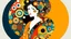 Placeholder: diseño gráfico para una tienda online de moda circular para mujer, que vende ropa, accesorios y objetos nuevos y usados, vintage, con colores intensos y atractivos, inspirado en Gustav Klimt