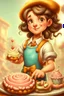 Placeholder: a cartoon character thirty years old confectioner , an ultrafine detailed painting by senior character artist, featured on polycount, sots art, artstation hd, 2d game art, behance hd