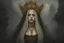 Placeholder: AVRIL LAVIGNE, beautiful and highly detailed face, meticulously detailed GOLD hair, strange witch; ethereal fantasy hyperdetailed mist, maximalist matte painting, polished, realistic oil painting; Victorian era portrait painting, old fashioned, vintage, antique, beautiful, bleak environment, gothic, spooky, eldritch, 16k