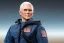 Placeholder: Mike Pence as G.I. Joe Toy Doll With a pistol space force Commander Blue fabric uniform, black Moonboot in a clear packaging