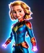 Placeholder: Baby captain marvel, full body, dynamic lighting, hyper realistic