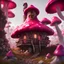 Placeholder: A lumpy mushroom house floating in space. neutral colors, white, magenta red, Detailed gloss Painting, rich color, fantastical, intricate detail, splash screen, hyperdetailed, insane depth, concept art, 8k resolution, trending on Artstation, Unreal Engine 5, color depth, dynamic lighting, splash art, dramatic, masterpiece, excellent quality beautiful Imaginative, unique,