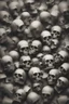 Placeholder: a blurry, distressing, haunting image of shattered skulls, scattered