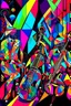 Placeholder: psychedelic jazz musicians with geometrical patterns and neon colors