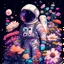 Placeholder: "floral astronaut" hand-drawn digital art, flowers everywhere, colorful garden, beautiful galaxy, REALISTIC, anime, 4k, high resolution, full details, 2560x1600