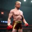 Placeholder: Donald trump fighter wrestling, naked torso, color breeches, suspenders, retro style, 80s, hot ambient, photo studio, red, gold, vibrant color, gradient, highly detailed, art stations, concept art, smooth, unreal engine 5, god rays, ray tracing, RTX, lumen lighting, ultra detail, volumetric lighting, 3d, finely drawn, high definition, high resolution.