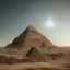 Placeholder: great pyramids in ruin, eye of ra in sky