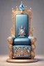 Placeholder: Mobile phone sitting on a throne In it wears a diamond-studded crown and looks forward cartoon style professional