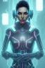 Placeholder: cyberpunk, head, women, portrai, tron