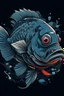 Placeholder: A ilustration FISH, t-shirt design, no black ground, vector, 4k