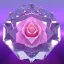 Placeholder: transparent multicolor crystal rose