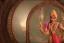 Placeholder: Maharashtrian woman looking in an old Peshwa antique mirror, misty, hyper-realistic, hyperdetailed, high-octane render, wide shot