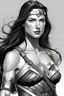 Placeholder: SEXY WONDER WOMAN, BLACK AND WHITE DRAWING