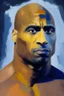 Placeholder: portrait of dwayne the rock johnson by picasso