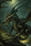 Placeholder: 60s dark fantasy art of a dragon