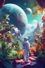 Placeholder: (((close midshot))), (((low poly art:2))), (astronaut), ultra-detailed illustration of an environment on a dangerous:1.2 exotic planet with plants and wild (animals:1.5), (vast open world), astronomer inspired, highest quality, no lines, no outlines candid photography.