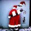 Placeholder: santa, 35mm film camera, banksy