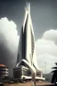 Placeholder: big pointy white dystopian rich uganda city center