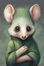 Placeholder: Green opossum cute art